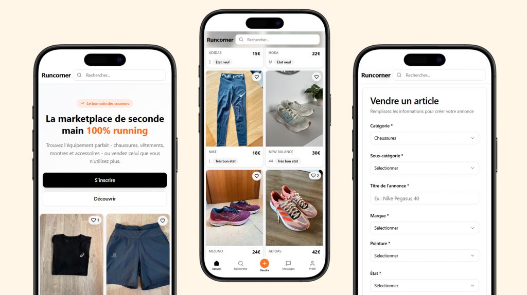 la marketplace Runcorner pour acheter et vendre ses chaussures de running de seconde main